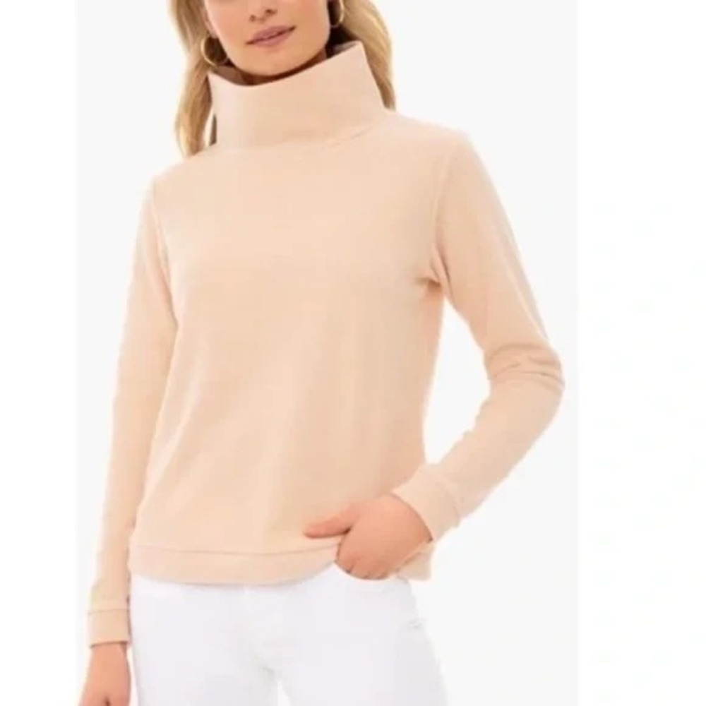 Dudley Stephens Park Slope Cream Vello Fleece Turtleneck Size Small